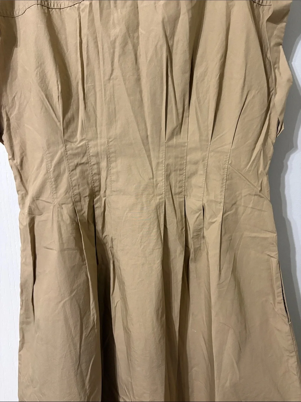 GAP Tan Button-Front Midi Dress - Picture 5 of 6